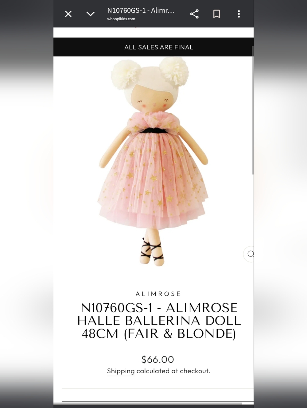 Alimrose Halle Ballerina Doll